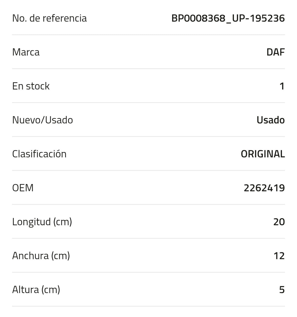 Unidad electronica DAF 2120179