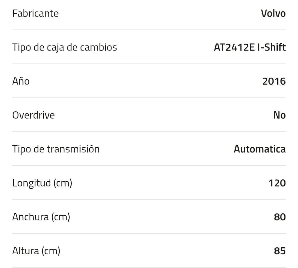 Caja de cambio Volvo AT2612G I-Shift