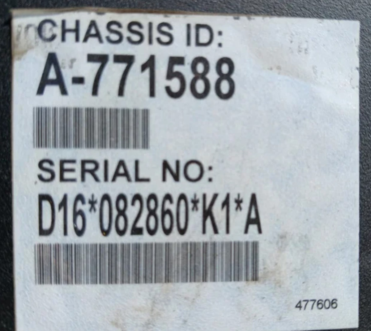 Motor Volvo D16K 650 K1 22280259