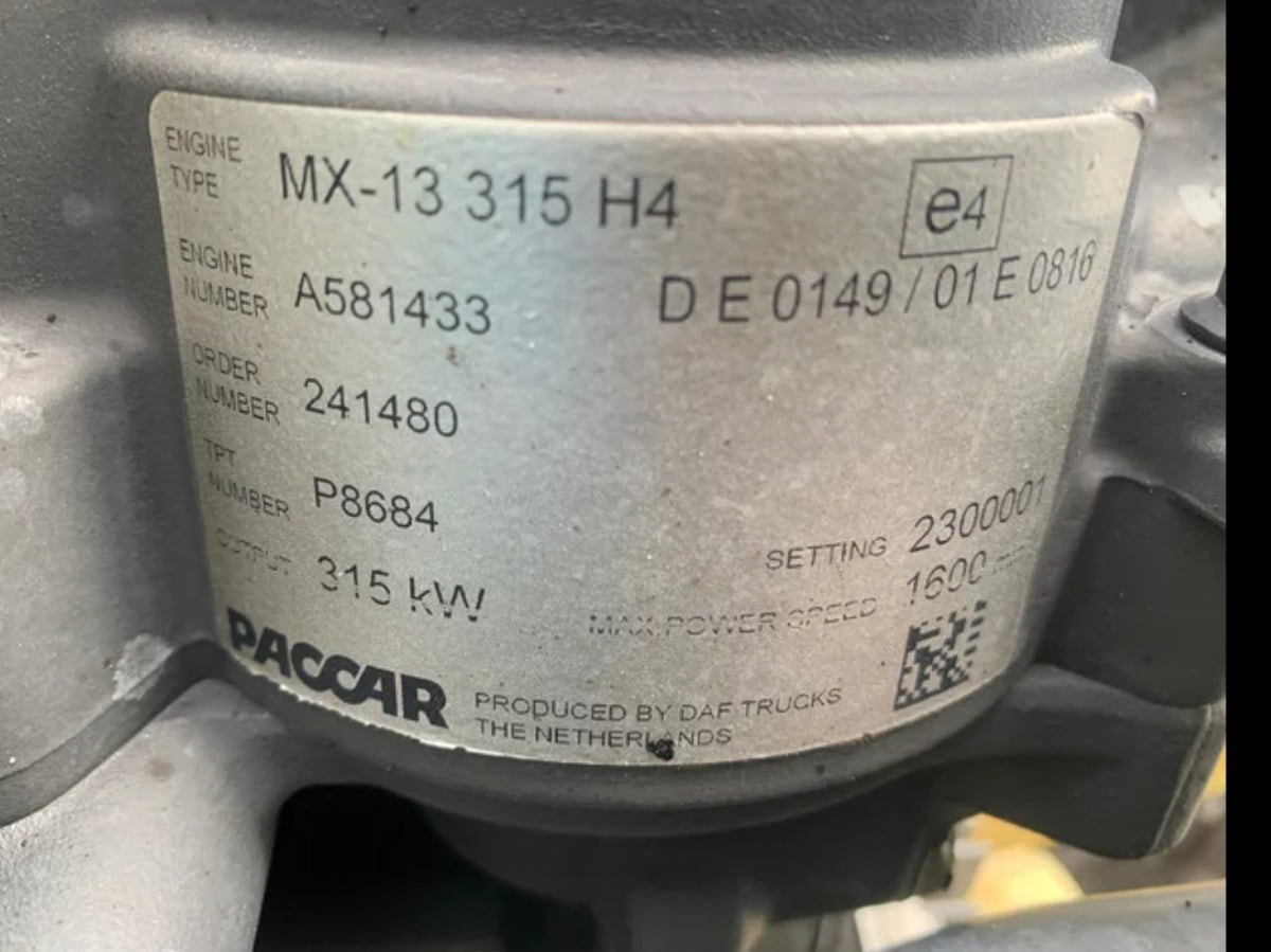 Motor DAF MX13 315 H4 0452197R