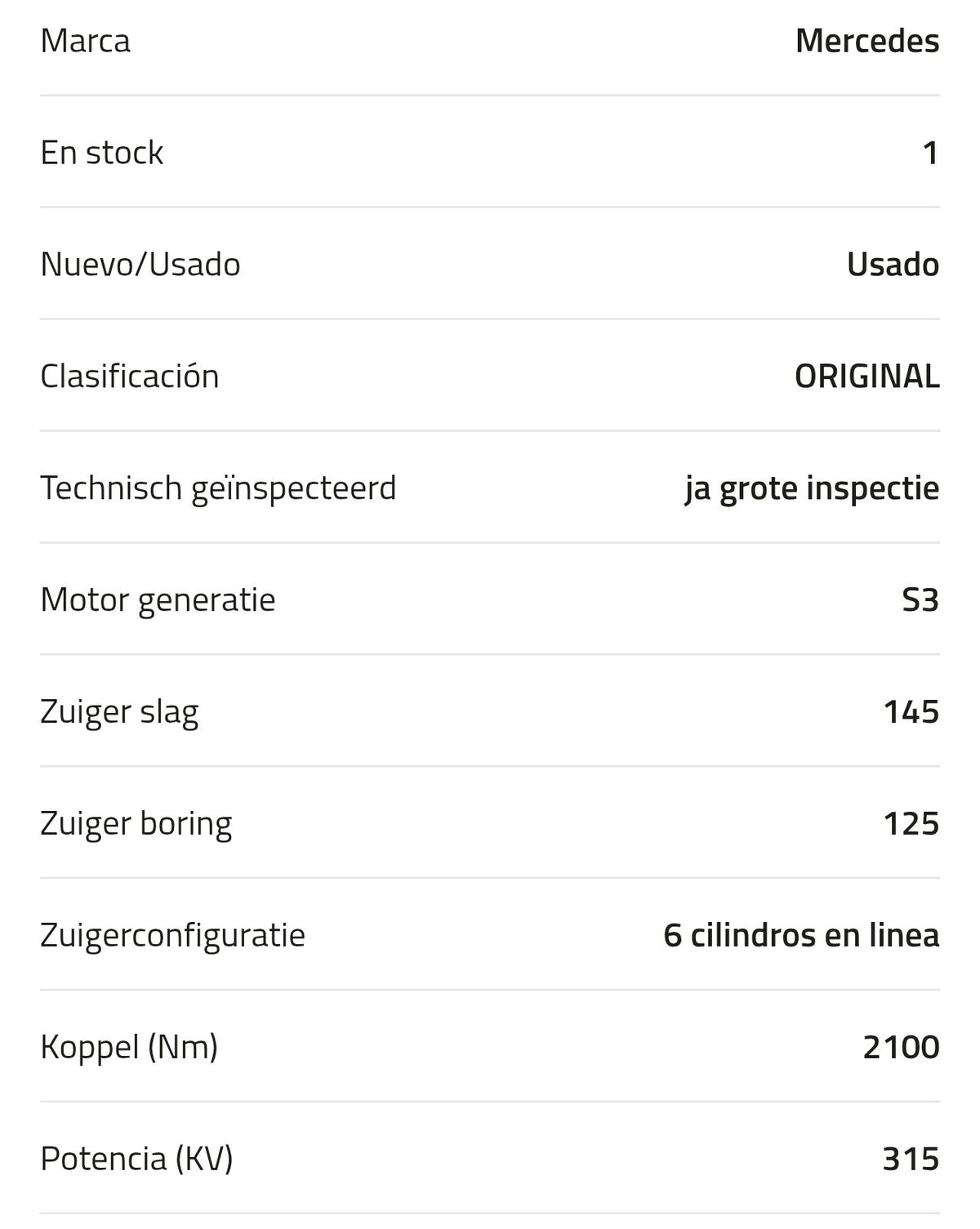 Motor Mercedes OM470.906 430 A 002 010 82 00