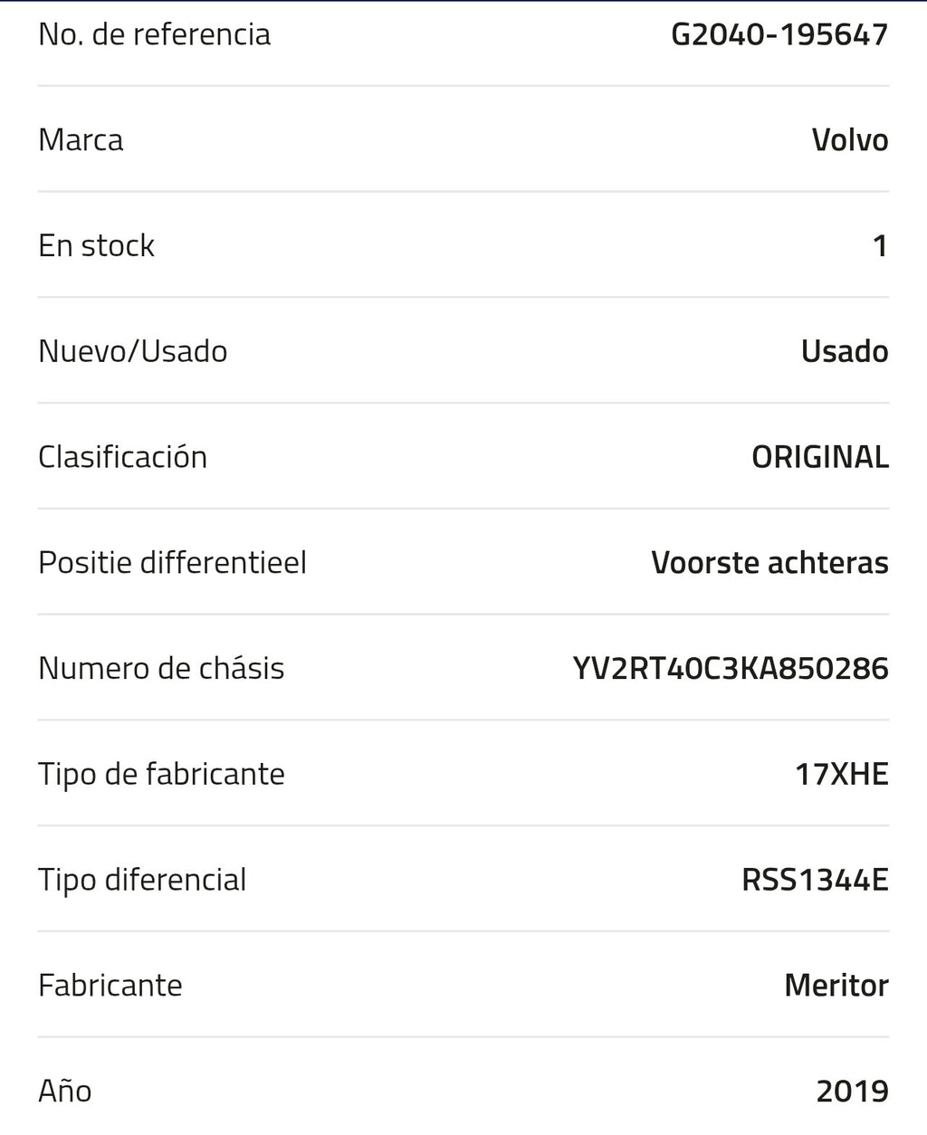 Diferencial Volvo RSS1344E P13170-E