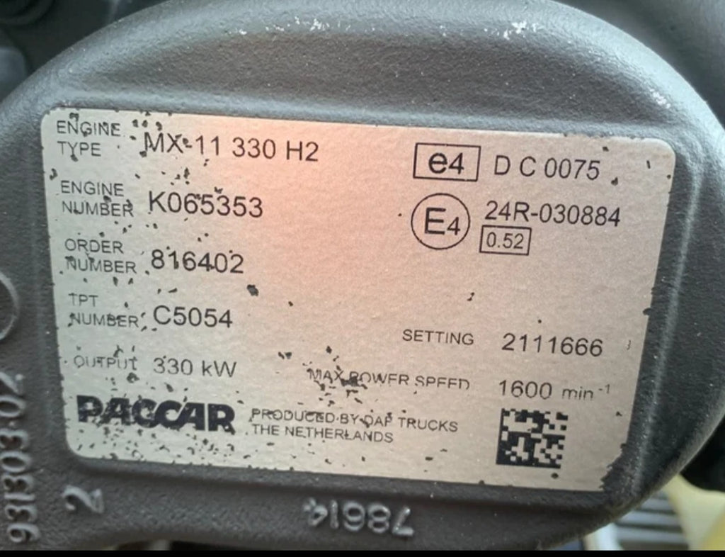 Motor DAF MX11 330 H2 0452100R
