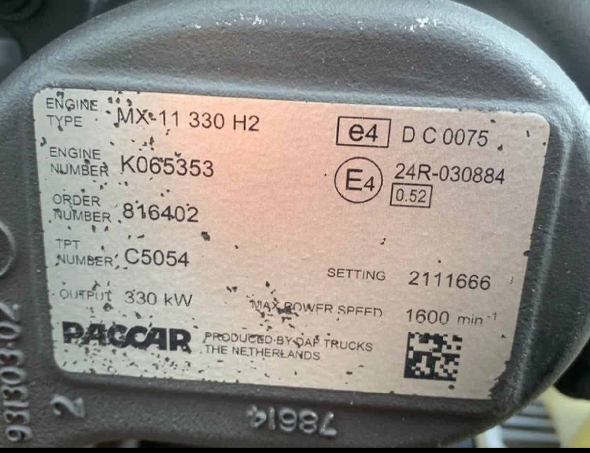 Motor DAF MX11 330 H2 0452100R