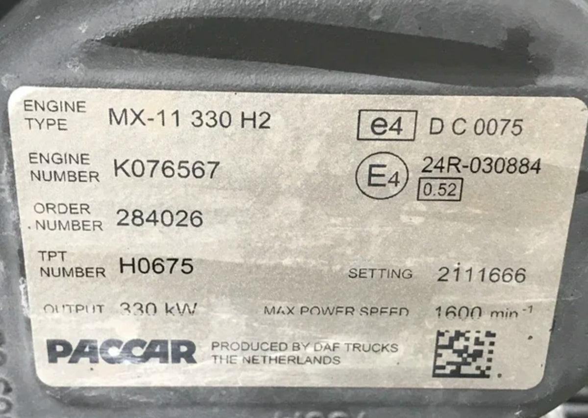 DAF
Motor DAF MX11 330 H2 0452053