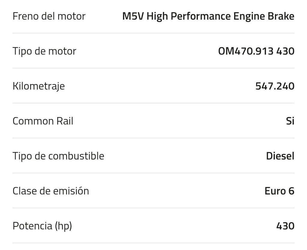 Motor Mercedes OM470.913 430 A 002 010 65 00