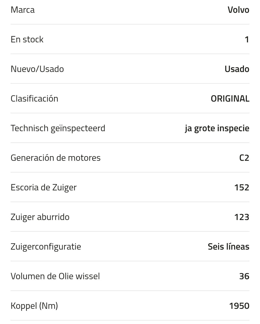 Motor Volvo D11C 410 C2 21893113