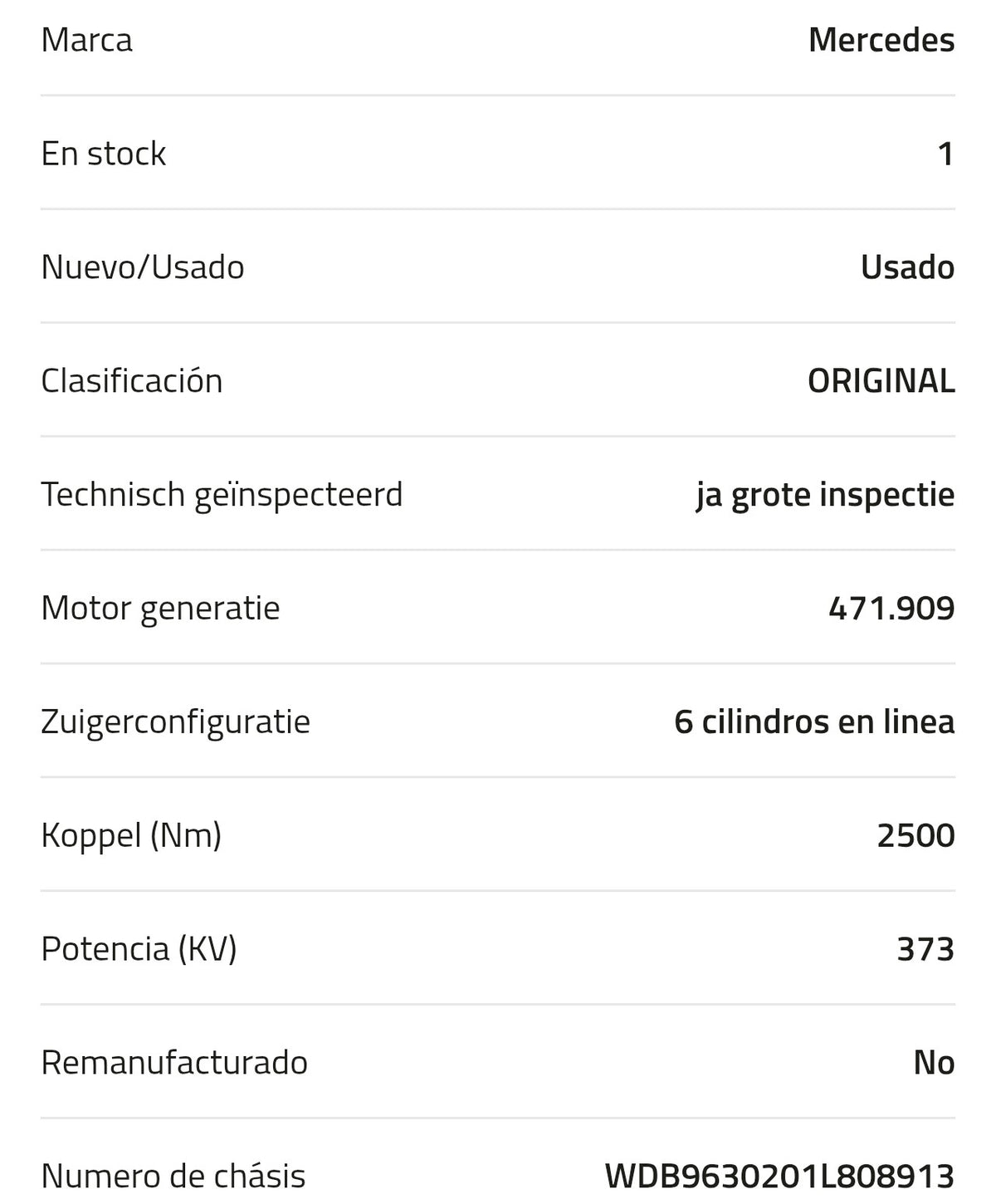 Motor Mercedes OM471.909 510 A 002 010 65 00