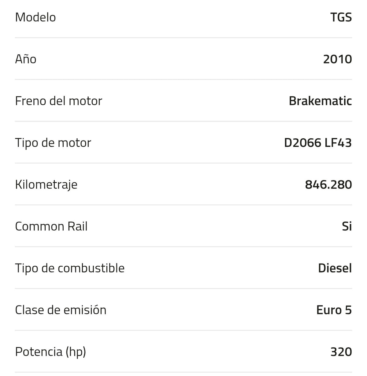 Motor MAN D2066 LF43 51011006212