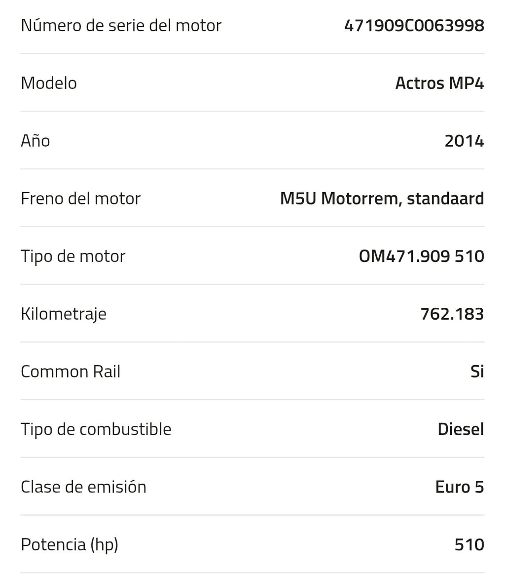 Motor Mercedes OM471.909 510 A 002 010 65 00